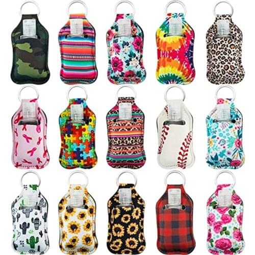 1 New Hand Sanitizer Keychain Holder Travel Bottle Refillable Containers 30ml Flip Top Reusable Bottles with Keychain Holder