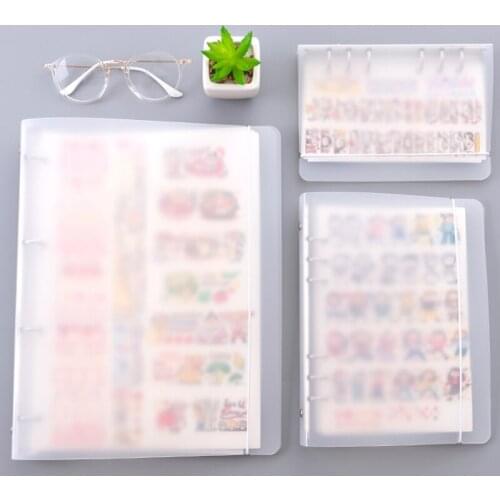 A6 6Holes DIY Loose Leaf Diary Transparent Folder Scrapbook Picture Storage Bag Pockets Inner Page Planner Notebook Set Organize