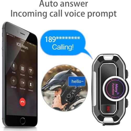 English Version Multi-Functional Motorbike BT Interphone Motorcycle Helmet Intercom Bluetooth-compatible Headset