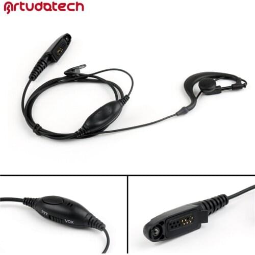 Artudatech G-Shape Ear Hook Headphone Headset Vox For Motorola GP328 GP328Plus GP388 GP344 HT750 Radio Accessories