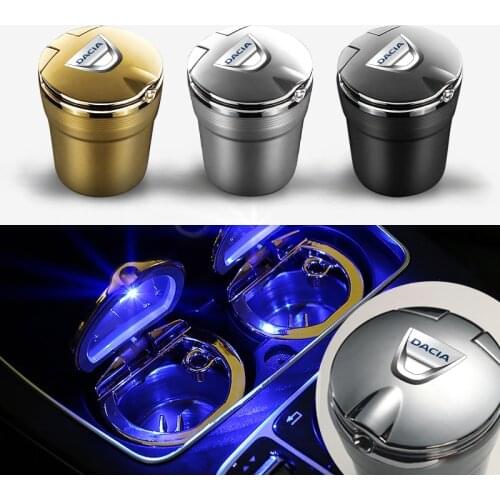 Car Ashtray Garbage Storage Cup Container Cigar Ash for Dacia Duster Logan Sandero 2 Mcv Sandero Cigarette trash can Accessories