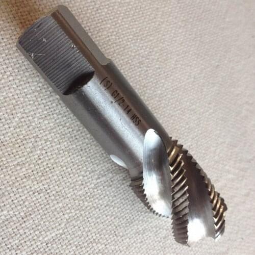 Free shipping 1pc HSS BSP 55 degree G3/4"-14 HSS BSP Parallel British Standard spiral flute Pipe Tap hss machineTaps right hand