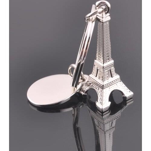 FREE SHIPPING BY DHL 200pcs/lot 2015 New Fashion Zinc Alloy Eiffel Tower Shaped Keychains Metal Keyrings Gift for Promotion