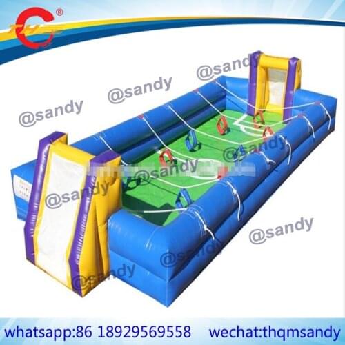 Free air shipping to door,12x6m Giant Human Foosball soap arena court,inflatable table pool water soccer field