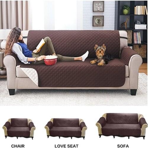 Pet Sofa Cover Washable Removable Two Side Use Towel Armrest couch Covers Slipcovers couch Dog Pets Single/Two/Three Seater