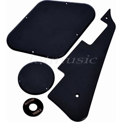 A Black Set Of Guitar Pickguard Cavity Switch Cover For Guitar Parts replacement Black Cream