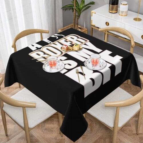 Boxer Dog Tablecloth Decoration Outside Table Cover Kawaii Custom Polyester Cheap Table Cloth