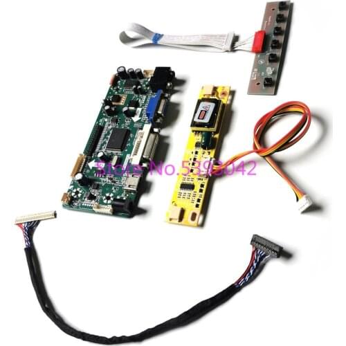 For LTN184HT01-A01/A02/F01/F02 18.4" Inverter 1920*1080 2CCFL LVDS 30-Pin VGA+DVI M.NT68676 display controller card DIY kit