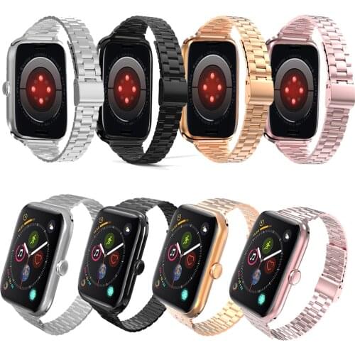 Strap for Apple Watch SE/6/5/4/3/2/1 band strap Metal Stainless Steel Watchband Bracelet Strap for iWatch Series 38/40 42/44MM