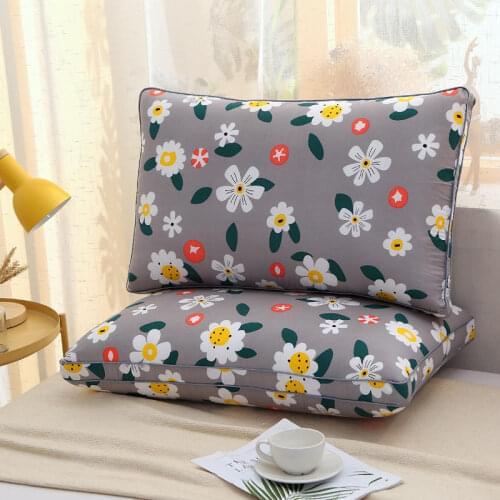 Printed Soft and Comfortable Pillows Core on the Bed at Home and Hotel for a Good Sleep to the Family