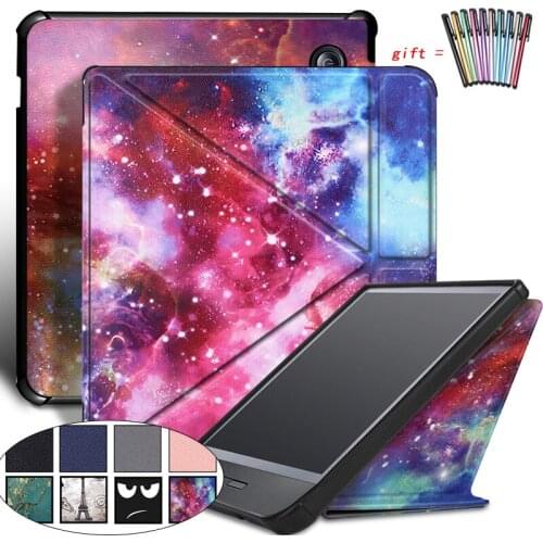Origami case for Kobo Libra H2O 7"eReader -Lightweight slim Libra H2O 2019 cover Stand protective cover with Auto Sleep/Wake+pen