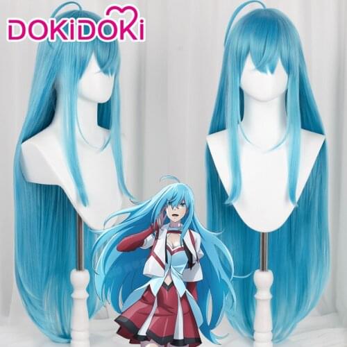 DokiDoki Anime Vivy Fluorite Eyes Song Cosplay Vivy Cosplay Wig Long Blue Wig Fluorite Eyes Song Wig