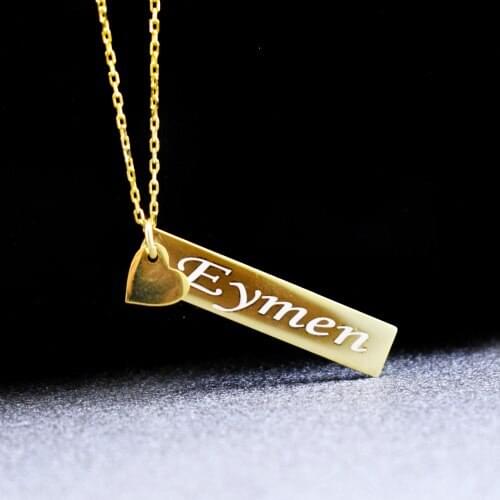 PERSONALIZED SILVER NECKLACE WITH HEART