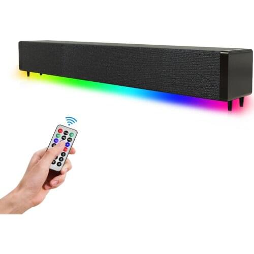 20W Portable Wireless Column Soundbar Bluetooth-compatible Speaker Powerful 3D Music Sound bar Home Theater Aux For TV PC