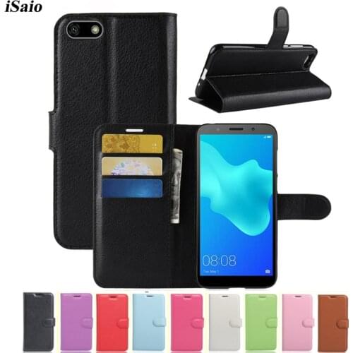 For Huawei Y5 2018 Wallet Case Flip Leather Cover Huawey Y5 prime 2018 Mobile Phone Case Shockproof TPU Shell Stand Card Holders