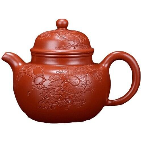 Recommended tea yixing teapot authentic undressed ore dahongpao Duo ball pot all hand carved painting special tea