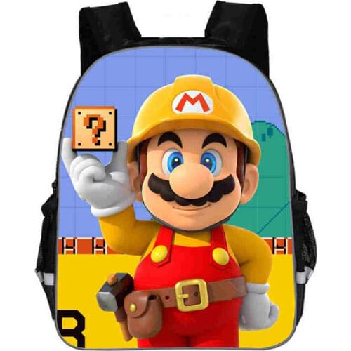 Mario Bros School Bags For Kids Boys Girls Students Backpack Teenage Students Custom Bag Travel Mochilas