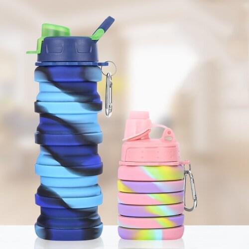 Collapsible Water Bottle Silicone Travel Retractable Folding Coffee Cup Outdoor Sports Tour Camping Cycling Water Kettle