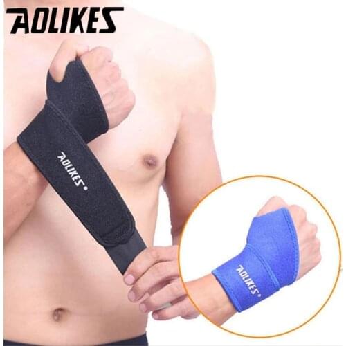 Aolikes 1Pcs Gym Wrist Band Sports Wristband New Wrist Brace Wrist Support Splint Fractures Carpal Tunnel Wristbands for Fitness