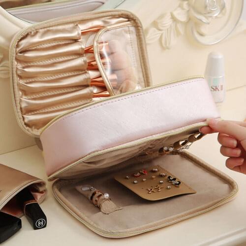 Cosmetic storage bag jewelry integrated bag travel makeup bag ins wind jewelry box skin care product bag jewelry storage bag