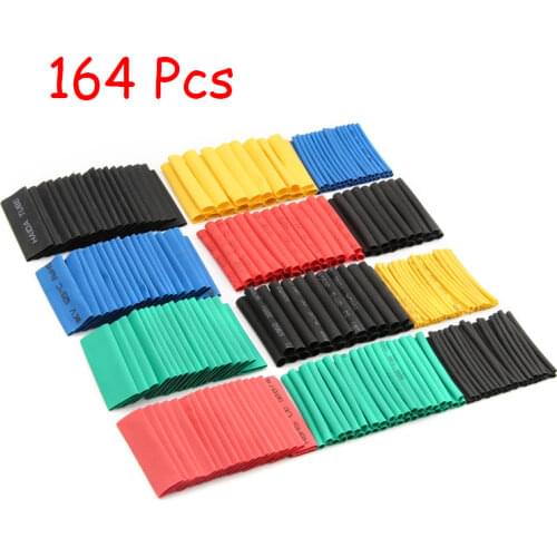 70/127/164/328/530PCS Heat Shrink Tubing Polyolefin Electrical Wrap Wire Cable Sleeves PE Insulation 2:1Shrinkable Tube