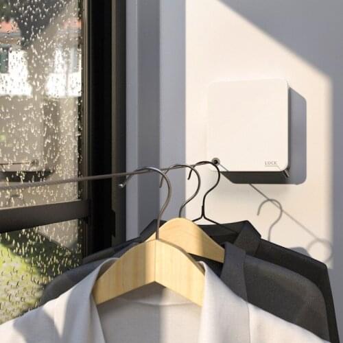 Retractable Clothesline Wall-mounted indoor Outdoor Washing Clothes Hanger Laundry Drying Line Balcony Invisible Drying Lines