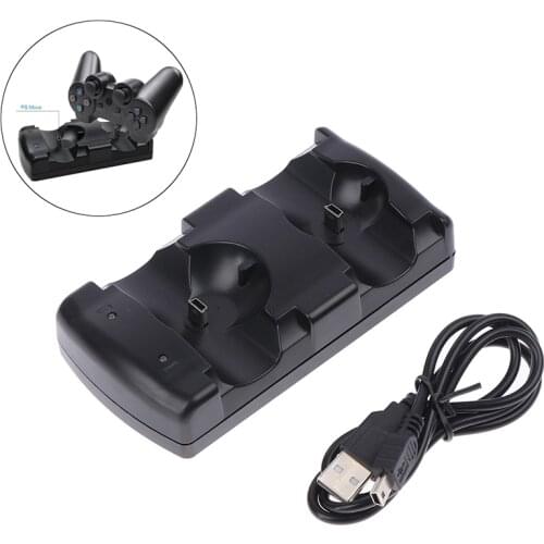 For MOVE Controller Charger USB Cable Powered Charging Dock For PS3 Move Joystick Gamepad Controle
