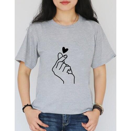 Women Blouses Summer Short Sleeve Female Harajuku Love Printed Casual Tee Tops High Steet Clothing O-neck Polyester