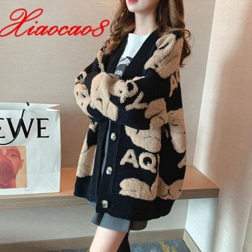 Women Plus Size Sweater Coat Autumn Winter Thick Kintted Cardigans Sweaters Jackets Femme Elegant Loose Tops Abrigo Mujer