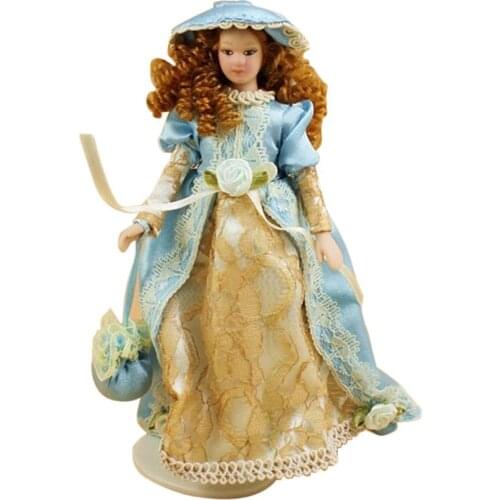 1:12 Miniature Lady Mini Dolls Dollhouse Decoration Accessories
