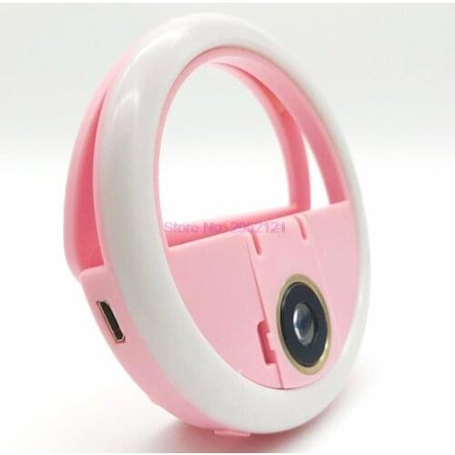 100pcs USB charge LED Selfie Ring Light Macro Eyelash Shooting Lighting Selfie Enhancing Fill Light For Phones Eyelash Extension