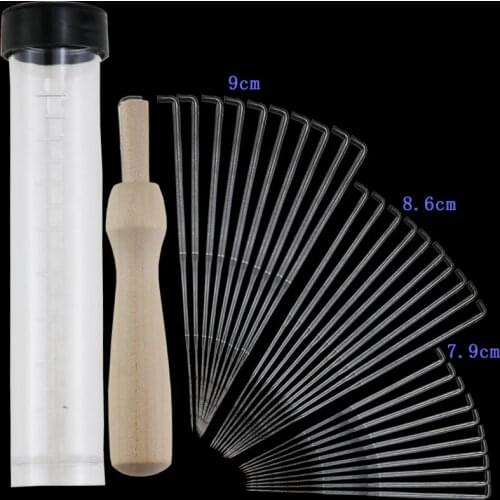 30pcs Felting Needles Kits Wool Felting DIY Supplies PIN Felting Needle Tool Set with 10 Felting Needles With Clear Bottle
