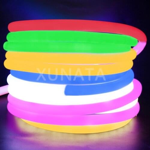 360 Round Led Neon Tube Light AC 220V 230V 240V 2835 Flexible Neon Strip for Outdoor & Home Decorative 1m 2m 5m 10m 20m 50m 100m