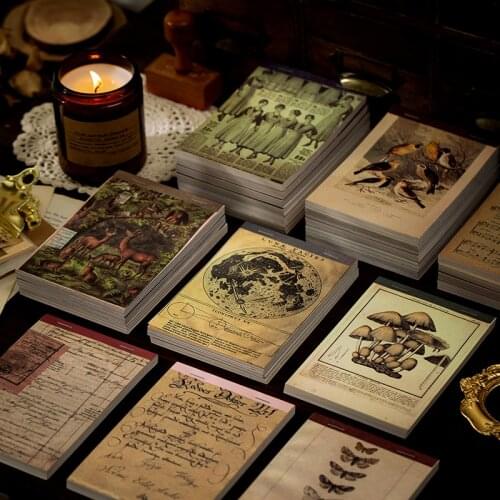 60pcs Time Book Series Material Background Paper Junk Journal Diary Planner Scrapbooking Decorative Stickers DIY Craft Paper