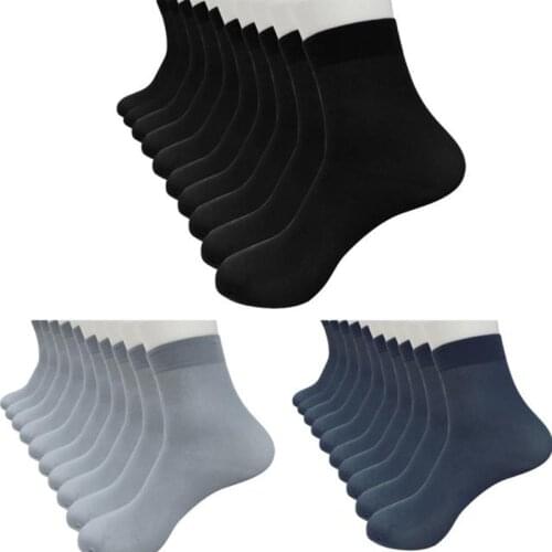 8 Pairs Unisex Women Men Socks Ultra-thin Elastic Silky Short Silk Bamboo Fiber Breathable Black Business Men Socks 2021Meias