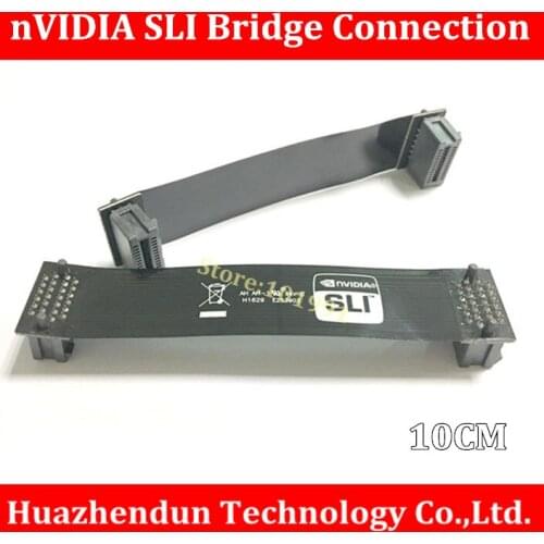 Free Shipping 2PCS/LOT nVidia Card SLI Bridge PCI-E Graphics Connector 10CM Bridge connection for Video Card