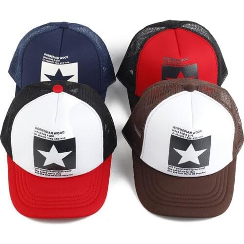 Doitbest Mesh Women Baseball Cap Men Snapback Summer Hat Five-pointed star Female Hip Hop Hats Casual Adjustable Outdoor caps