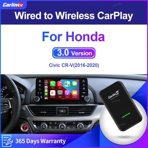 Carlinkit 2.0 Wireless CarPlay Adapter for Honda Civic CR-V Accord Avancier Elysion Fit Ridgeline Accord Odyssey City Crosstour