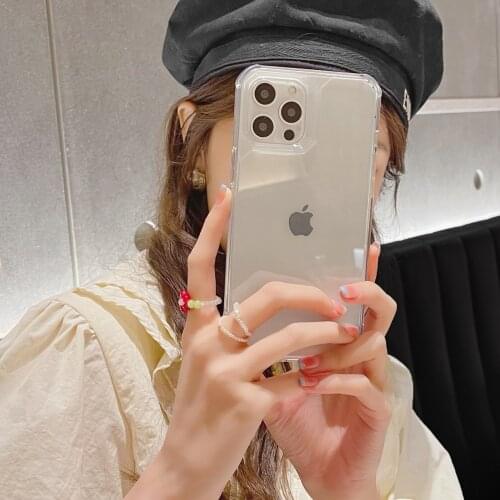 Phone Case For iPhone 12 11 Pro Max Shockproof Clear Transparent TPU Back Cover For iPhone X XS XR Xs Max 7 8 Plus Bumper