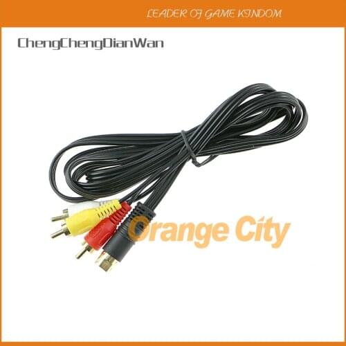 ChengChengDianWan 1.8m 6ft Feet Gold Plated Audio Video AV Cable fits for Sega Saturn SS 10pcs/lot