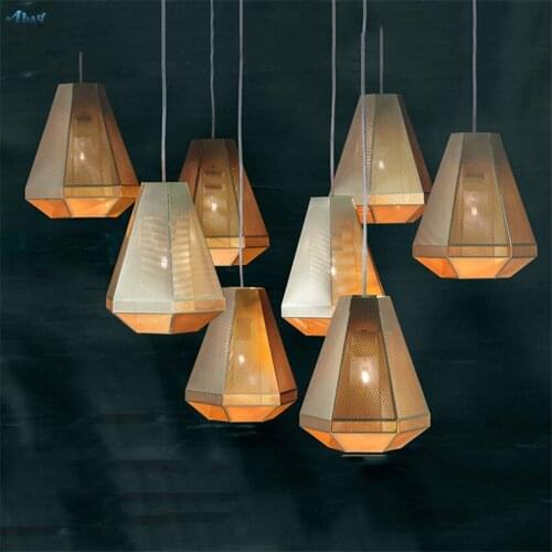 Danish Design Stainless Steel Flash Diamond Pendant Lights Bedroom Dining Living Restaurant Project Bar Hanging Lamps Fixtures