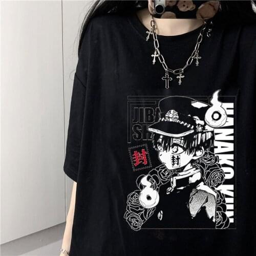 Harajuku Japanese Anime T-shirt Unisex Comics Unisex Streetwear T-shirt Casual Short Sleeve Oversized T-shirt Lady