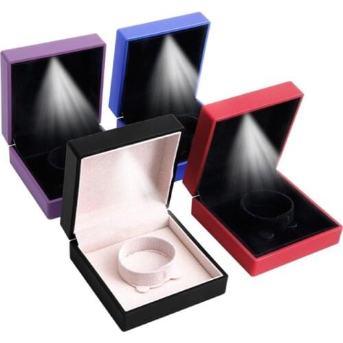 JAVRICK Premuim LED Light Engagement Bracelet Box Jewelry Wedding Gift Box Case Jewelry Display