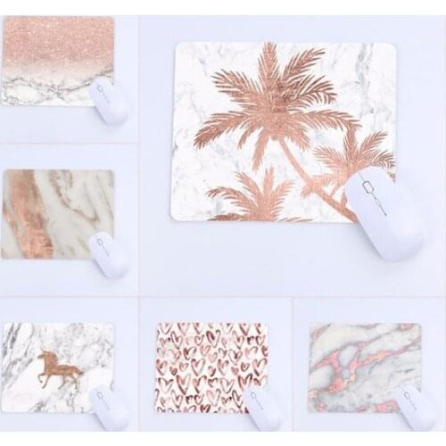 Rose Gold Mouse Pad Computer Laptop Gaming Mouse Pad Mouse Pad Marble Pattern Game Mouse Pad 22X18/25X20/25X29CM Free Shipping