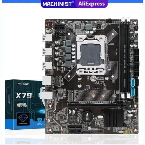 MACHINIST X79 Motherboard LGA 1356 CPU Support Intel Xeon E5 Series Processor DDR3 REG ECC 1866mhz RAM Memory M.2 NVME E5 V304