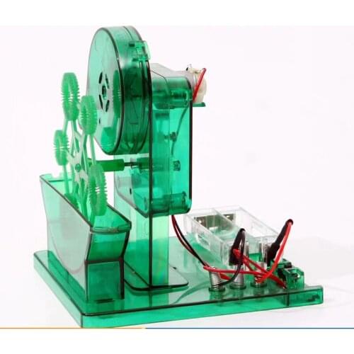 Soap Bubble Machine Assembling Kits DIY Physical Small Inventions Kids Technology Educational Toy Birthday Gift