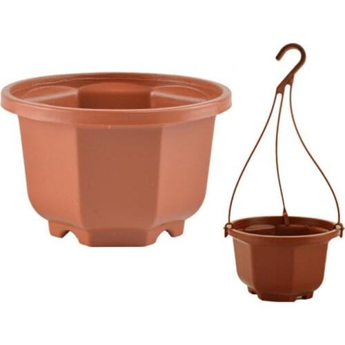 Flower Basket Reusable Heighten Plastic Hanging Planter Decor Pot for Outdoor