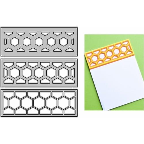 Layered Shape Hexagon Border 2020 New Metal Cutting Dies for Scrapbooking and Card Making Decorative Embossing Craft No Stamps