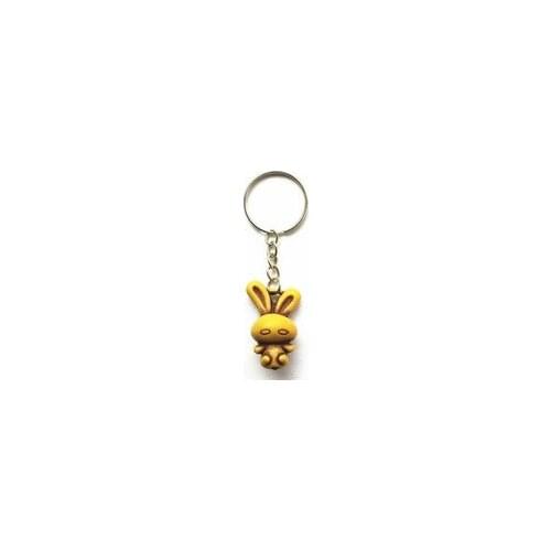 Fashion beautiful imitation mahogany retro cute rabbit keychain wholesale