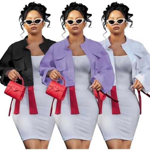 Autumn Womens Long-Sleeved Short Coat Solid Color Cardigan Style Cotton Blended Cute Fringed Ladies Small Coat Best Selling Top